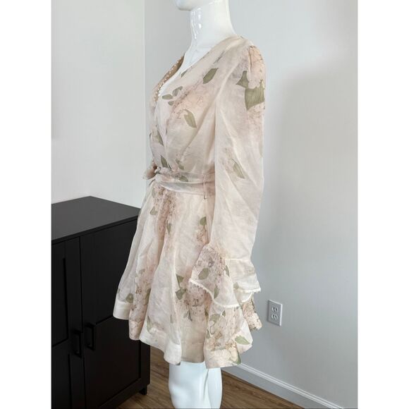 Zimmermann Balance Floral Linen-Silk Minidress AU 4 / US size 12 - Picture 13 of 16